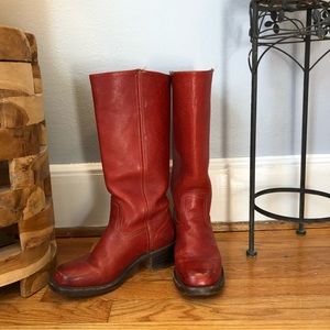 Gorgeous Red Brown Vintage 80s Frye Campus Boots